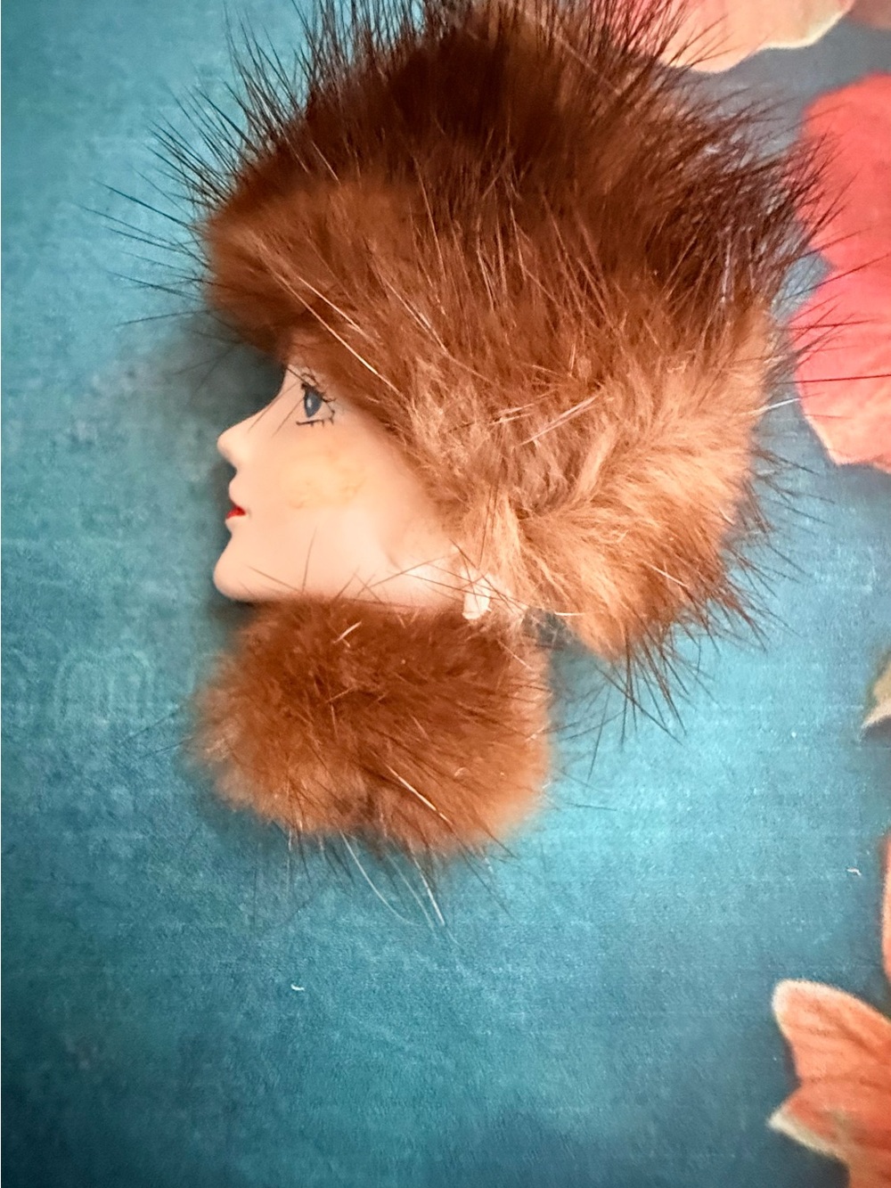 Brown Faux Fur Pom Pom Winter Hat - Women Accessories